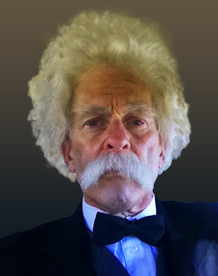 Alan Kitty portraying Mark Twain