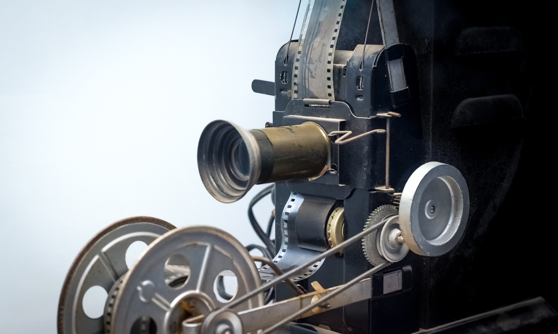 Antique film reel projector