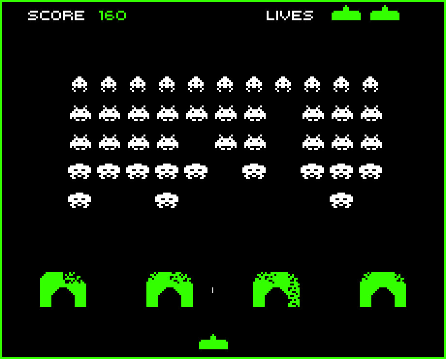 Space Invaders screenshot.