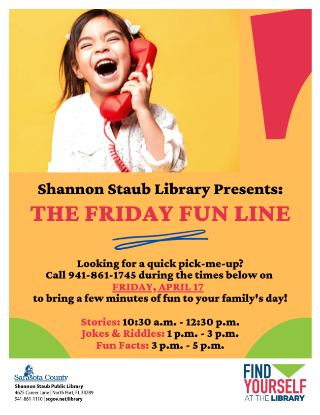 The Friday Fun Line flyer
