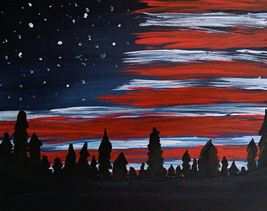 Patriotic sky painting