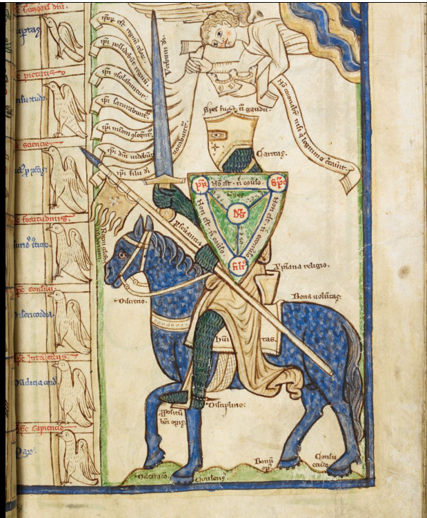 Knight from medieval manuscript 