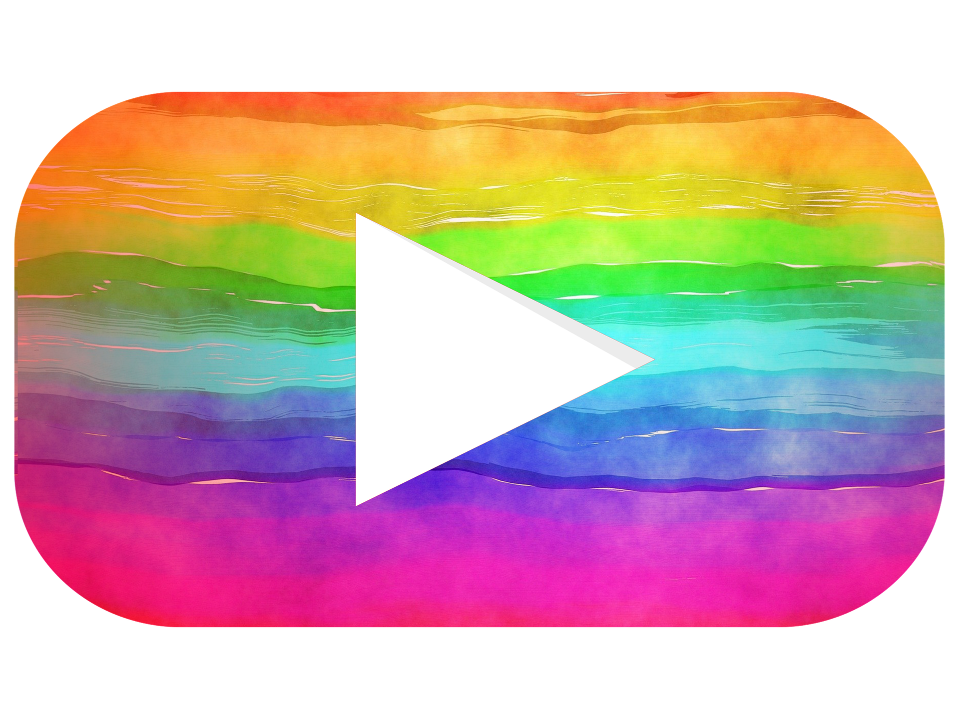 Youtube logo in rainbow colors