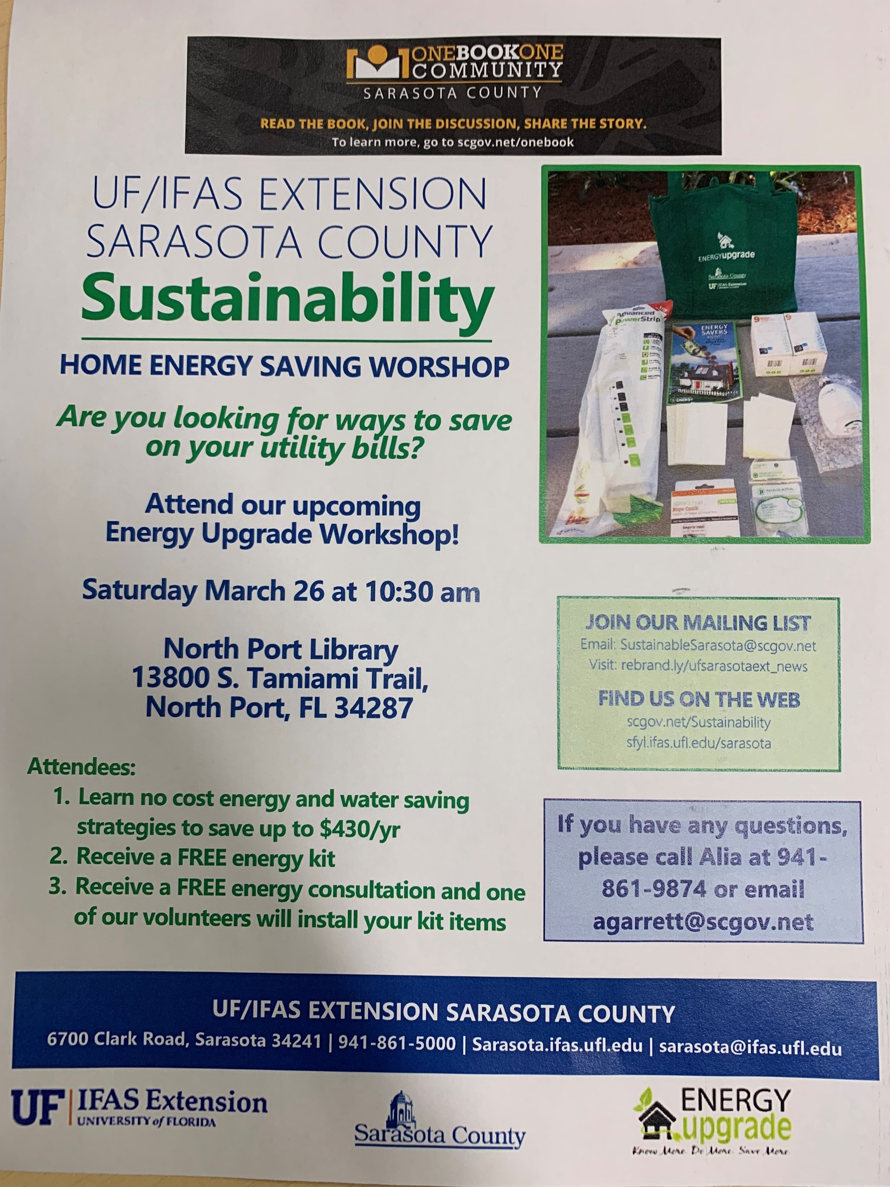 UF/IFAS Energy Workshop Flyer