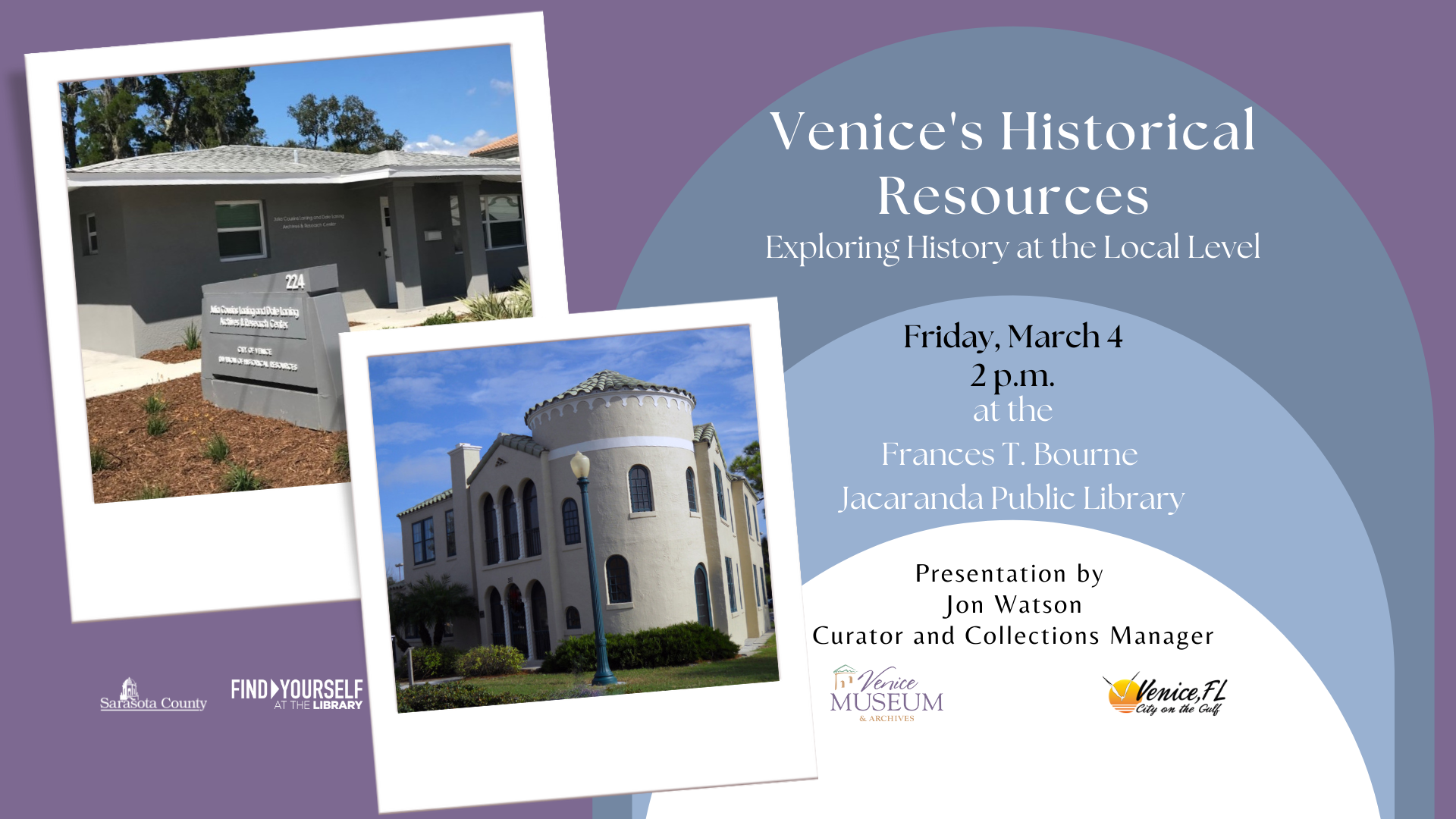 Promo with pictures of Venice Museum and Archives Center