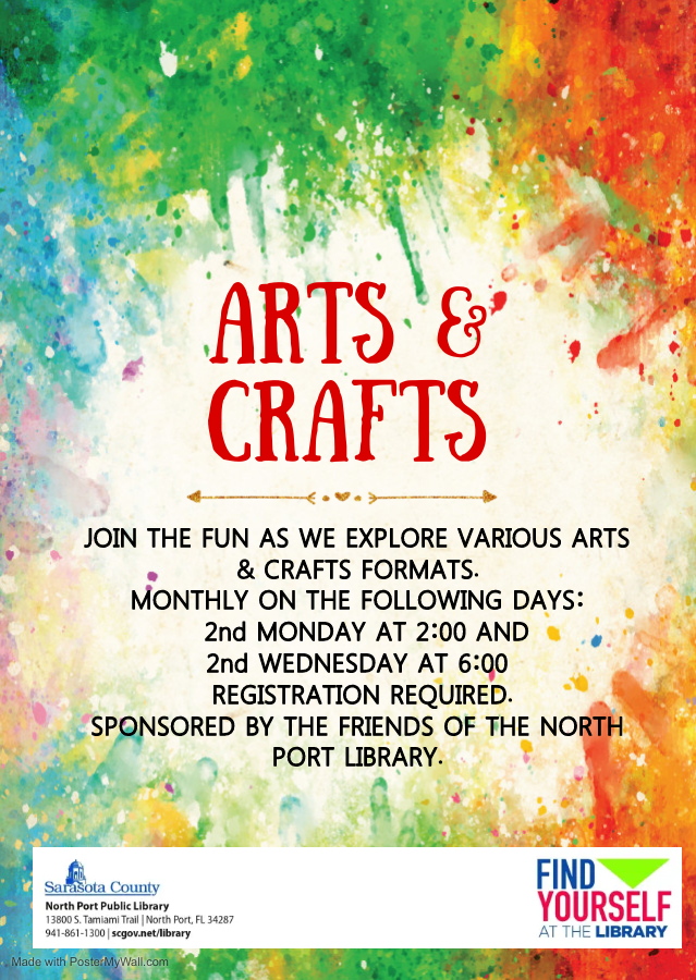 Arts and Crafts Flyer with Days and Times