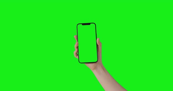 Green phone on green screen