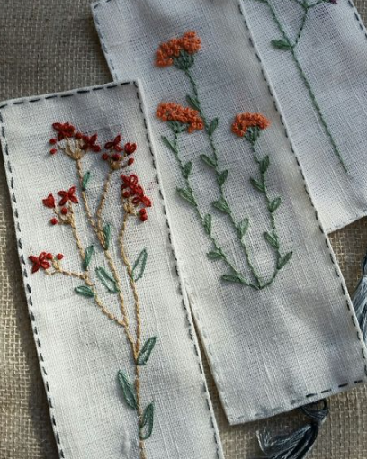 embroidered bookmark