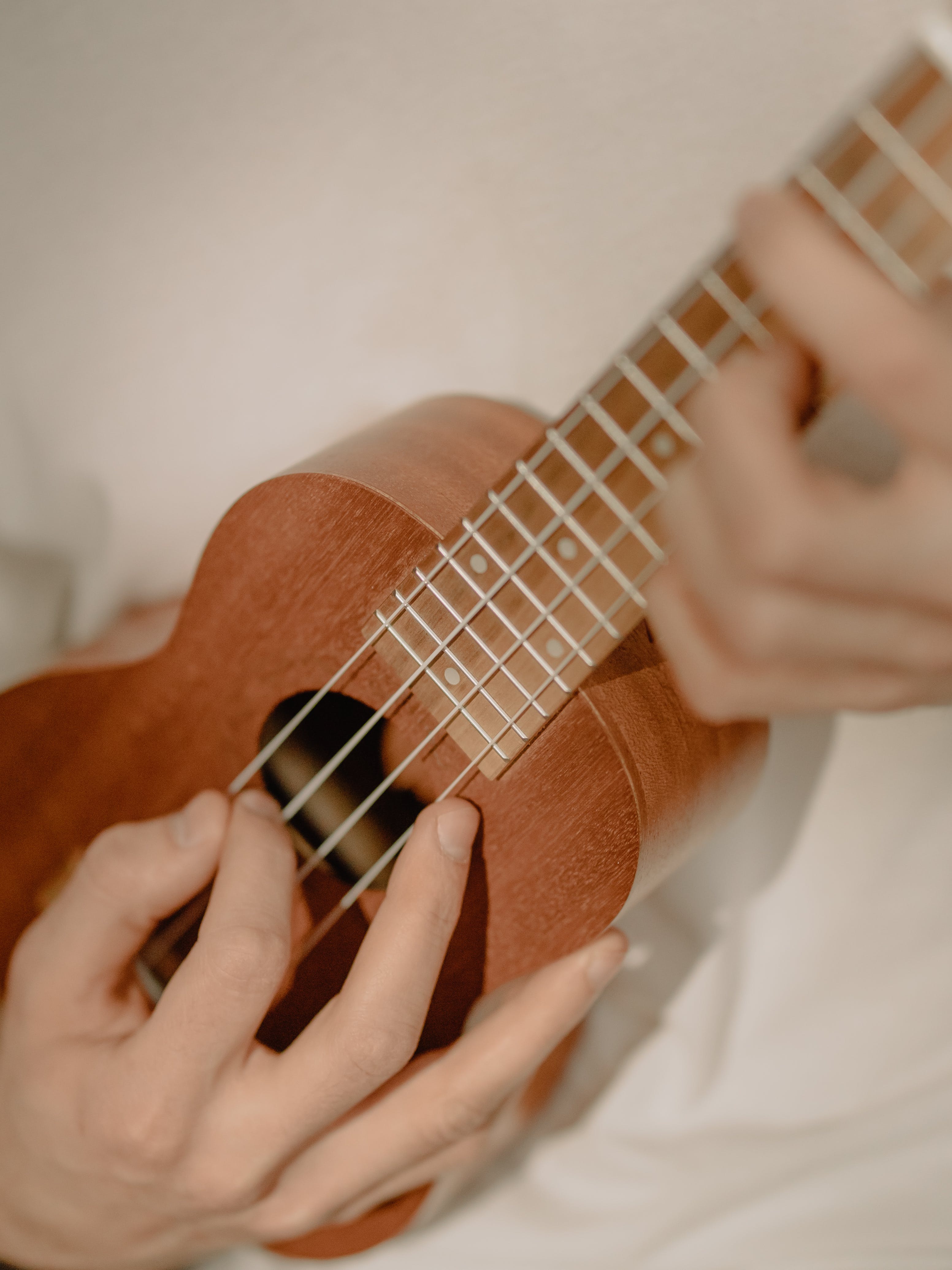 playing ukulele