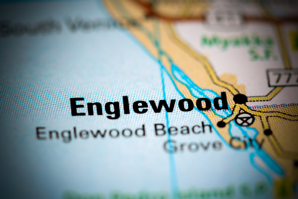 Photo of a map with the word Englewood in large print.