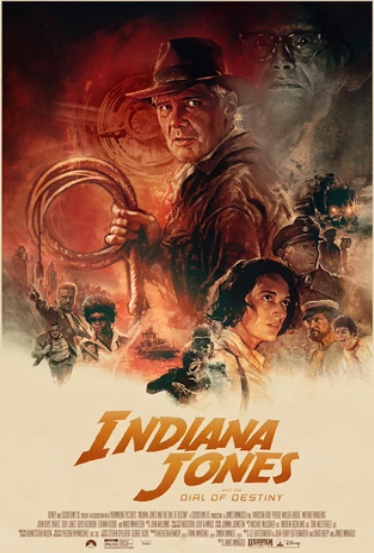 The film poster for Indiana Jones and the Dial of Destiny
