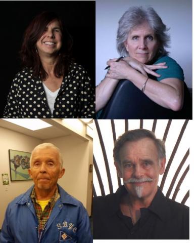 Photo collage of Sharyn Lonsdale, Janny Wurts, Jim Pollard and Don Maitz