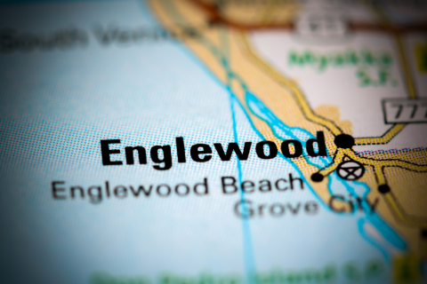 Map with Englewood written on it.