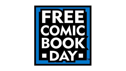 The words Free Comic Book Day on a black background.