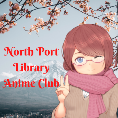 Anime Girl with words North Port Anime Club