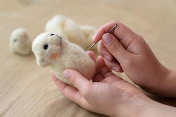 Felting a Lamb