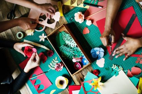 Children crafting