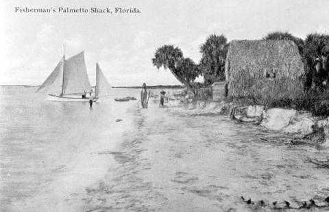 A Cuban fishing rancho structure in Palmetto, Florida. 