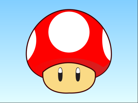 Super mario mushroom (red)