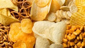 assorted pretzels,chips and crackers