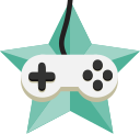 Video Game Controller on a teal star