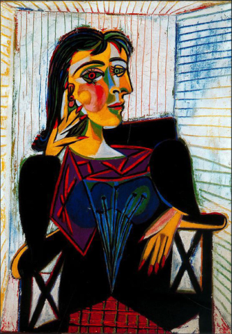 Picasso's Portrait of Dora Maar painting.