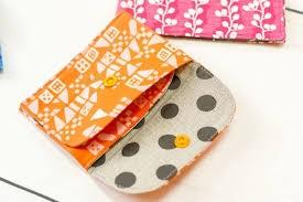Orange and polka dot two pocket wallet