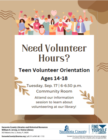 teen orientation flyer