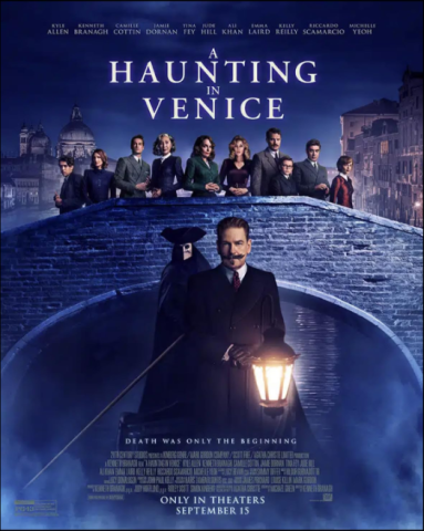 The poster for the A Haunting in Venice movie.