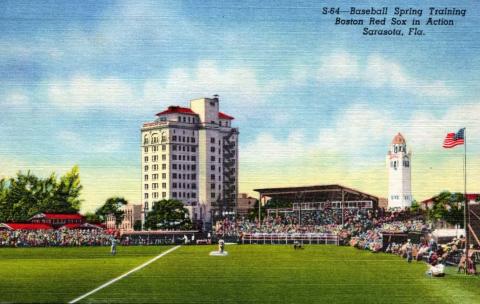 Sarasota baseball postcard