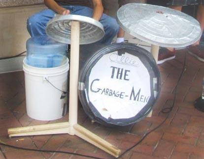 The Garbage-Men Recycled Drum Set