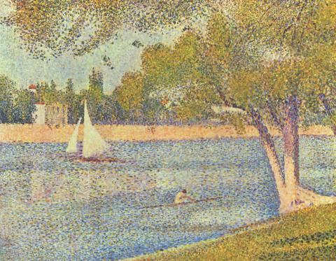 The Seine and la Grande Jatte – Springtime 1888 by Georges Seurat