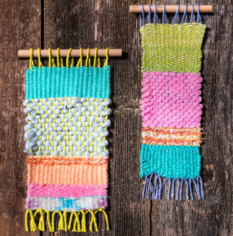 weavig on a mini loom