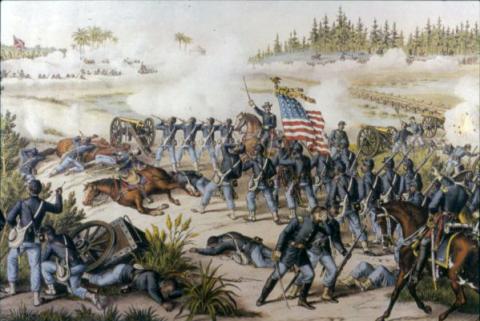 lithograph of Battle of Olustee