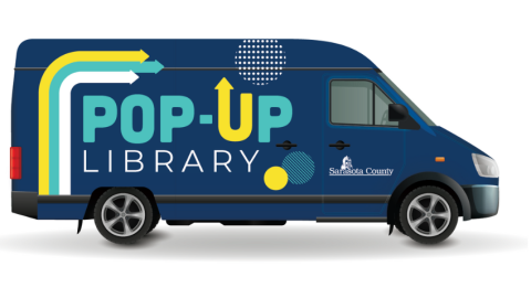 Image of pop up library van