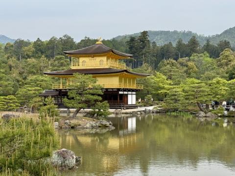 The Golden Temple in Kyoto.