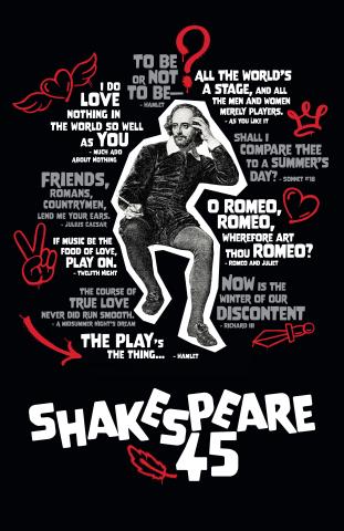 graphic black and white shakespeare artwork
