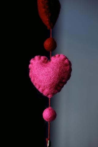 felt heart ornament