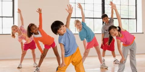 Children exercising