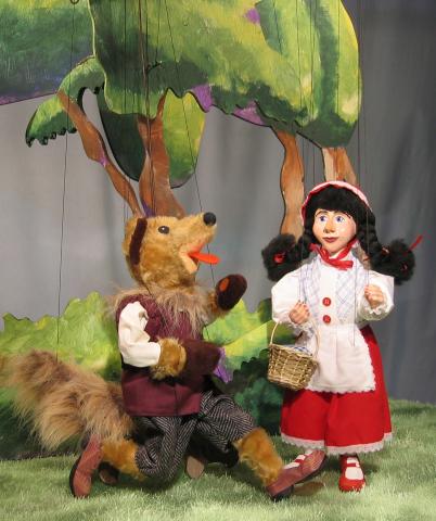 Little Red Riding Hood and Wolf marionettes