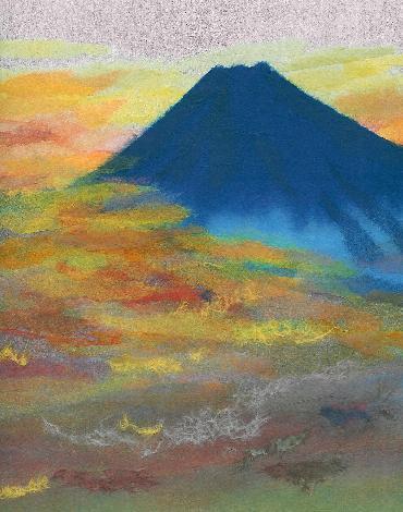 Chigiri-e picture of a mountain