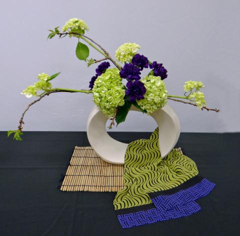 Ikebana floral arrangement