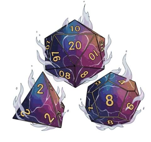 A set of dice for Dungeons and Dragons