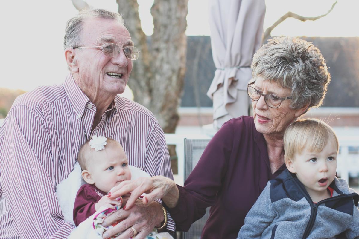 Grandparents with grandkids