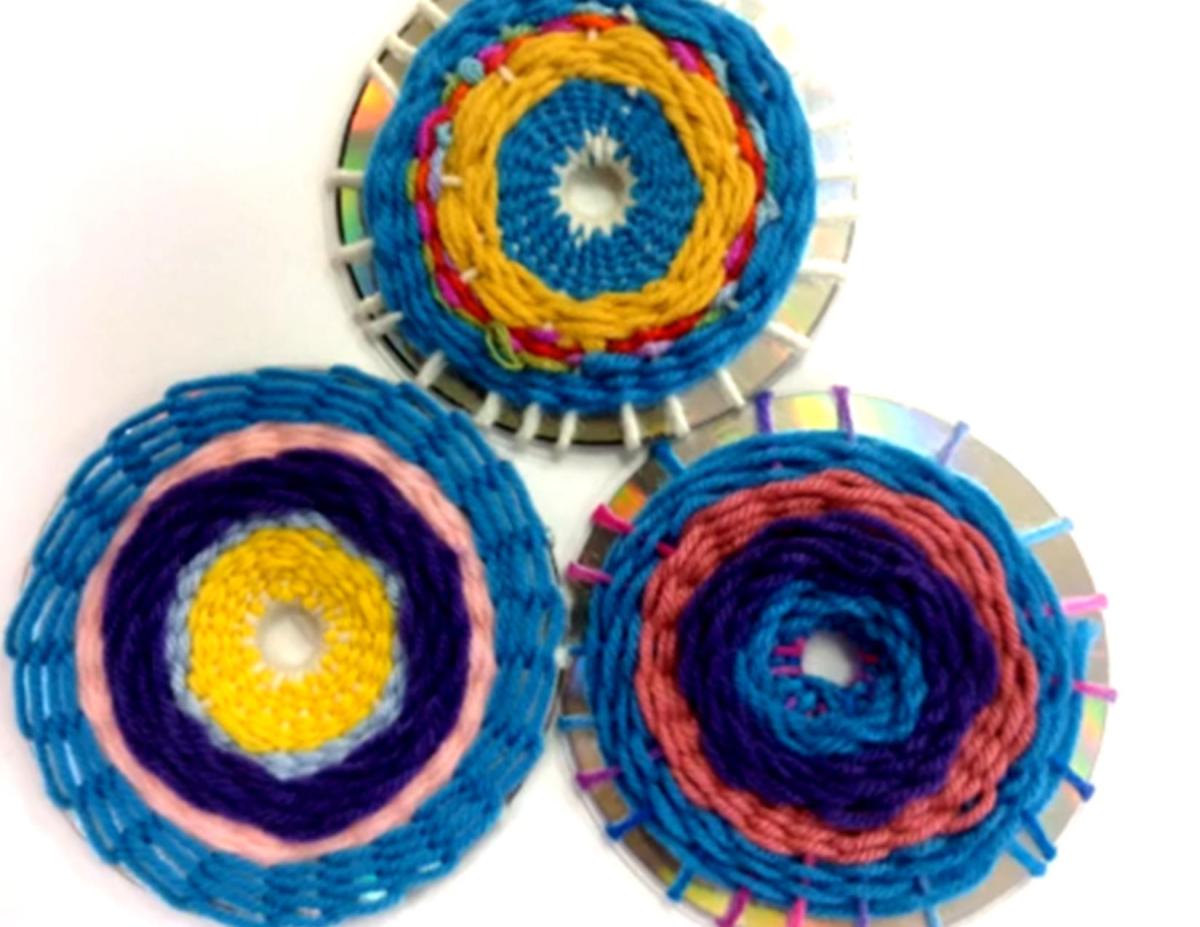 woven cd craft