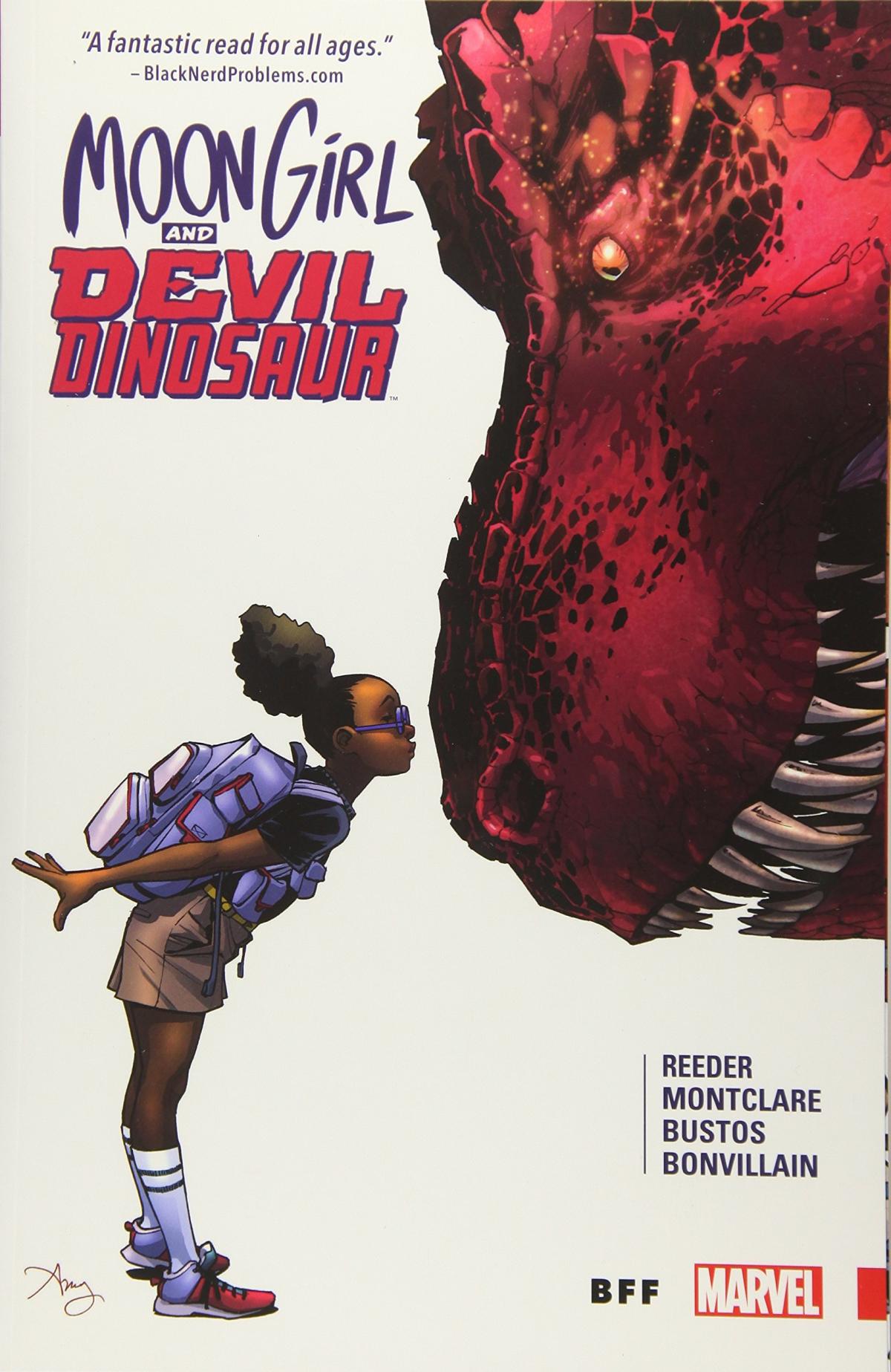 Cover for Moon Girl and Devil Dinosaur book.