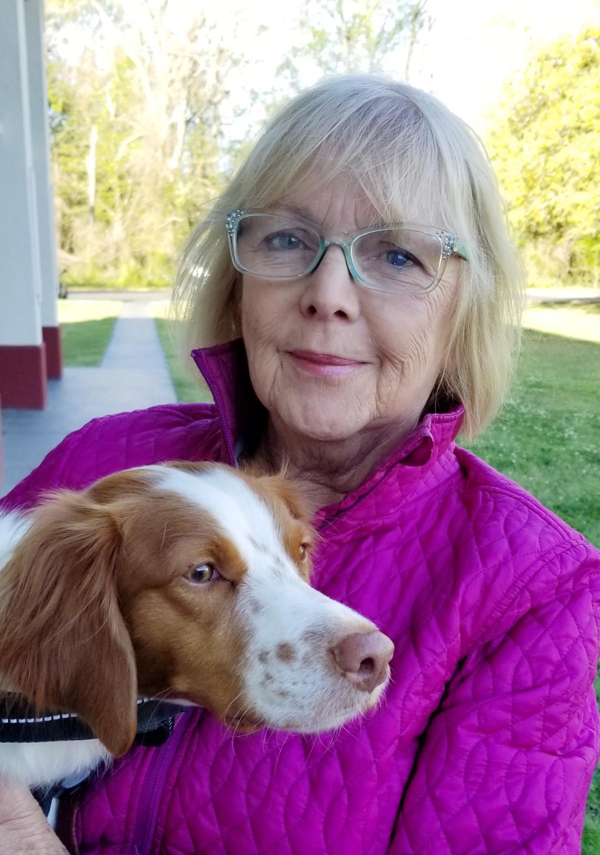 Bess Walmsley and dog