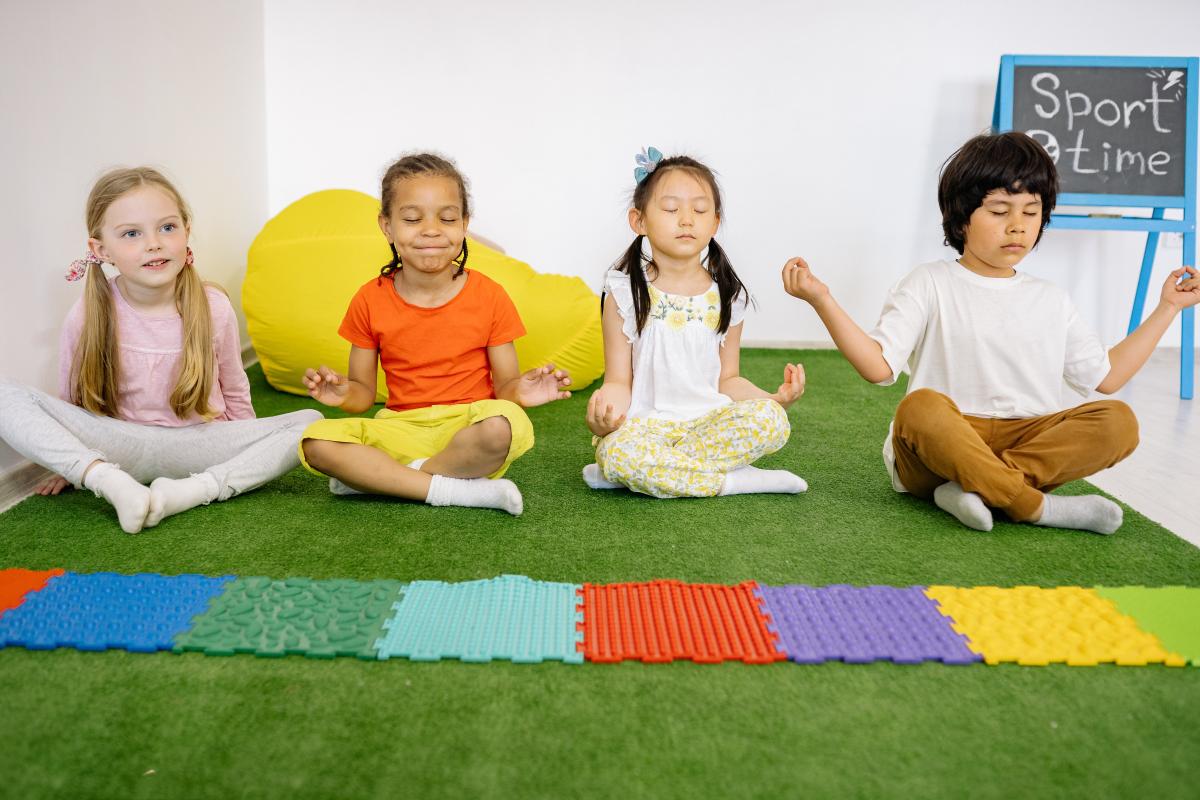 Children doing yoga