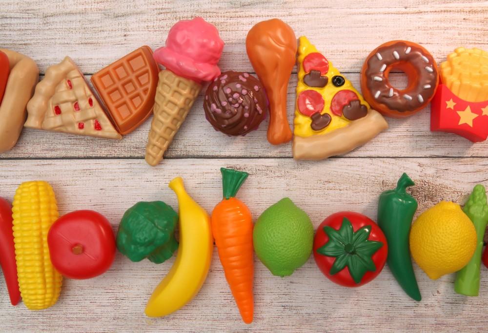 Plastic play food