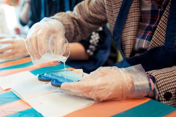 Pouring Resin into a Heart Shape